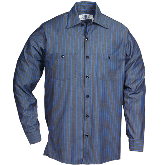 Grey/Blue Stripe Long Sleeve Shirts